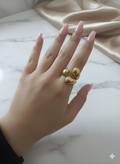Chunky Teardrop Gold Ring